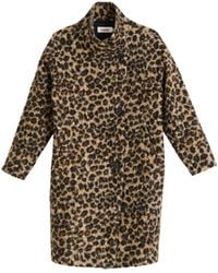 Louche - Donalda Animal Funnel Neck Coat - Lyst