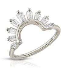 Glamrocks Jewelry - Baguette Arc Ring - Lyst