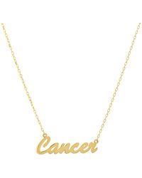 LÁTELITA London Zodiac Star Sign Name Necklace Gold Cancer - Metallic