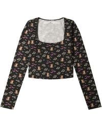 Cloud Haven - Long Sleeve Tan Pit Bull Square Neck Tee - Lyst