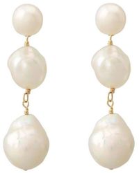Ella Palm - Eva Baroque Pearl Gold Earrings - Lyst