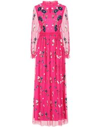 Frock and Frill - Rydia Floral Embroidered Maxi Dress - Lyst