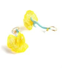 Nana Watanabe - Fragrant Vines Petal-Like Embroidered Earrings - Lyst