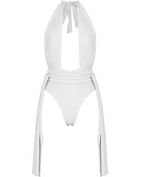 ANTONINIAS - Plonger One Piece Swimwear In White - Lyst