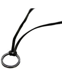 Posh Totty Designs - Sterling Textured Quote Ring Leather Necklace - Lyst