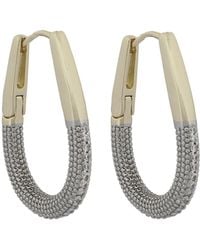 Ebru Jewelry - Pave Diamonds Hoop Earrings - Lyst