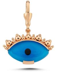 Ecce | Artisan Diamonds - 14K Solid Eye See You With Ball Eyelash Charm - Lyst