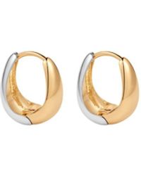 Vanhi - Gia Reversible 2 Tone Chubby Hoop Earrings - Lyst