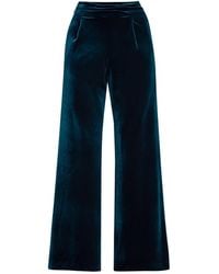 Rumour London - Avery Velvet Wide-Leg Trousers - Lyst