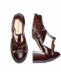 Mafalda - Maite Coffee Heeled Sandals - Lyst