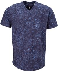 lords of harlech - Maze Outline Floral V-Neck Tee - Lyst