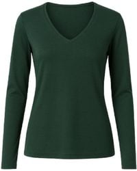 Conquista - Classic V-Neck Long Sleeve Top - Lyst