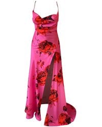 GIGII'S - Aure Rose Satin Dress - Lyst