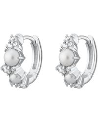 Scream Pretty - Pearl Huggie Earrings - Lyst