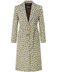 Richa Sharma - Luxury Leopard Print Belted Overcoat With Golden Buckle - Lyst