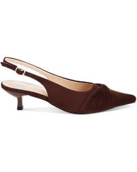 Rag & Co - Salvia Ruched Pointed Toe Slingback Heels - Lyst