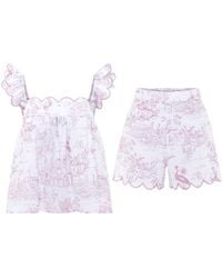 Love Letters X - Toile Babydoll Short Pyjama Set - Lyst