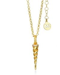 Myrto Katramadou Jewellery - Unicorn Whisper – Necklace 18K-Plated 925 Colorless - Lyst