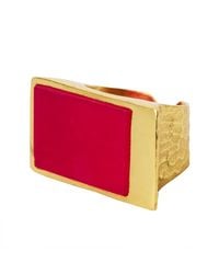 YAA YAA LONDON - Confidence Cerise Gemstone Vermeil Ring - Lyst