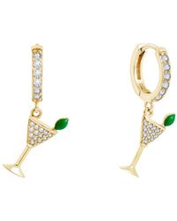 Diamonbliss - Marilyn Monroe Martini Glass Hoop Earrings - Lyst