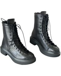 Adrenaline Fashion - Leather Boots – Handmade Designer Lace-Up Boots With Chunky Sole - Lyst