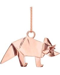 Origami Jewellery - Triceratop Necklace Rose - Lyst