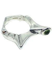 Tg-Jewellery by Tamara Gervasio - Pyramid Sterling Ring With Peridot Cabochon - Lyst