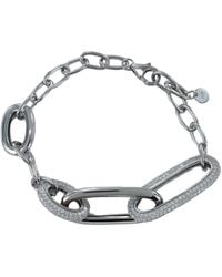 Reeves & Reeves - Sparkly Paperclip Statement Bracelet - Lyst