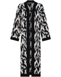 INGMARSON - Ikat Wool & Cashmere Knitted Cardigan Long - Lyst