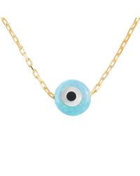 LÁTELITA London - Evil Eye Mini Opalite Pendant Necklace - Lyst