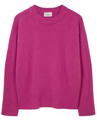 Loop Cashmere - Cashmere Longline Crew Neck Sweater - Lyst