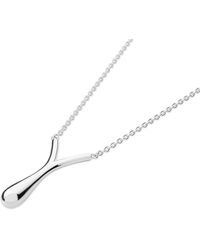 Lucy Quartermaine - Sterling V Drop Pendant - Lyst