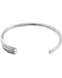Anchor & Crew Paddle Navigation Silver Bangle - Metallic