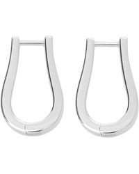 Lucy Quartermaine - Solid Sterling Petal Hoops Medium - Lyst