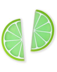 By Chavelli - Lime Stud Earrings - Lyst