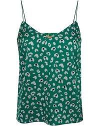 2KStyle - Alla Animal Print Satin Effect Spaghetti Staps Camisole - Lyst