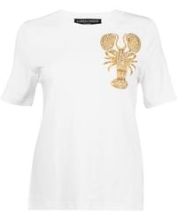 House of Laines London - Laines Couture Embellished Lobster T-Shirt - Lyst