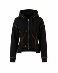 Gao Republic - Hoodie Zip-Front Panelled Jersey - Lyst