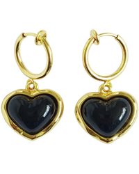 POPORCELAIN - Porcelain Heart Clip-On Hoop Earrings - Lyst