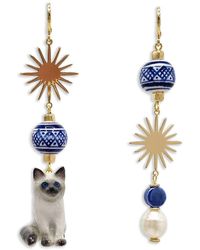 Midnight Foxes Studio - Ragdoll Cat Gold Earrings - Lyst