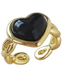 POPORCELAIN - Porcelain Heart Braided Ring - Lyst