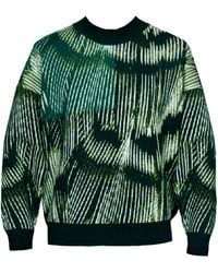 Essien & Emre - Alatus Merino Wool Knitted Pattern Jumper Moss - Lyst