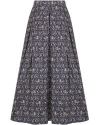 NAZLI CEREN - June Printed Cotton Midi Skirt - Lyst