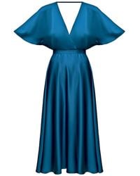 UNDRESS - Sonya Midi Cocktail Dress With Butterfly Sleeves - Lyst