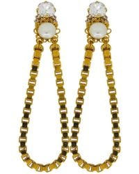 Vickisarge - Chain Loop Earrings - Lyst