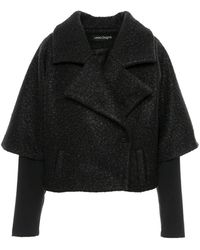Larisa Dragna - Faux Fur Jacket With Double-Sleeve Effect - Lyst