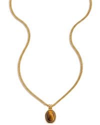 Elk & Bloom - 14K Drop Earth Stone Pendant Necklace - Lyst