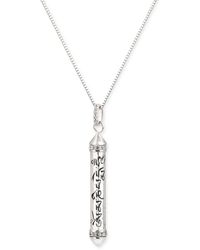 Seven Saints - Om Mani Padme Hum Topaz Prayer Necklace, Rhodium, All Gender - Lyst