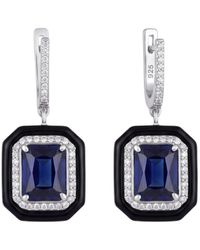 LÁTELITA London - Art Deco Sapphire & Enamel Drop Earrings - Lyst
