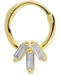 Spero London - Sterling Baguette Gemstones Helix Tragus Huggie Earring - Lyst